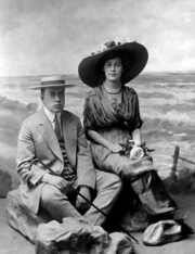 П.А. Бурышкин с женой в Ялте